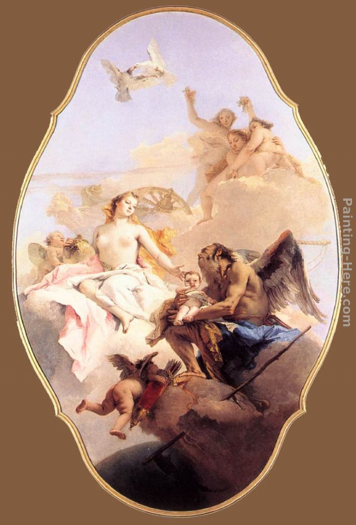 An Allegory with Venus and Time painting - Giovanni Battista Tiepolo An Allegory with Venus and Time art painting